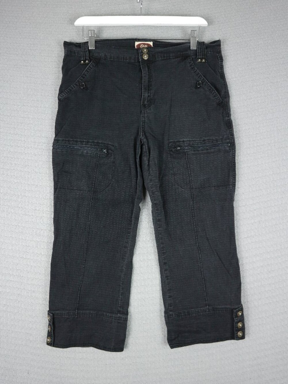 Elite Jeans Womens Y2K Ramie Cotton Blend Vintage Capris Size 15/16